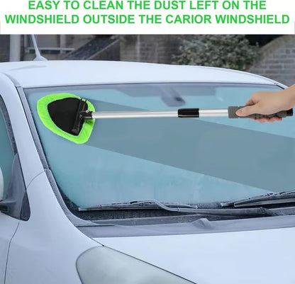 🔥LAST DAY 50% OFF🔥Microfiber Car Windshield Cleaning Tool with Extendable Handle