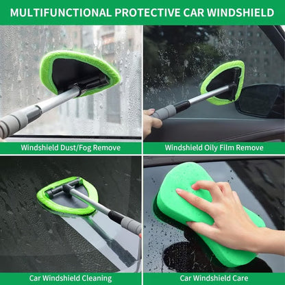 🔥LAST DAY 50% OFF🔥Microfiber Car Windshield Cleaning Tool with Extendable Handle