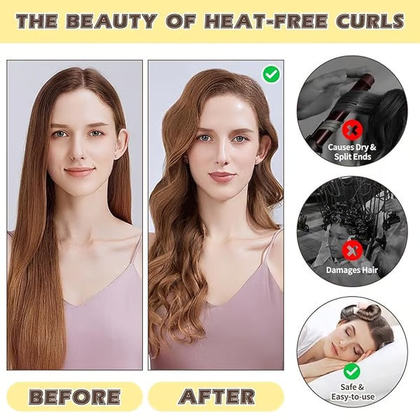 🏆Flash Sale⚡ 50K+ SOLD! Almost Gone-💥🔥Satin Heatless Curling Set,Best Gifts