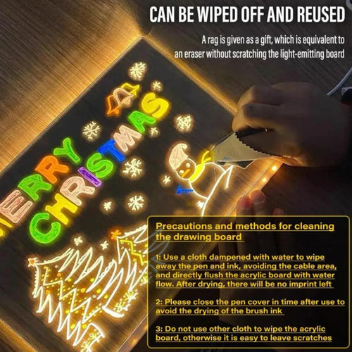 🎁 Holiday Special ✨ LED Note Board with Colors 🎨