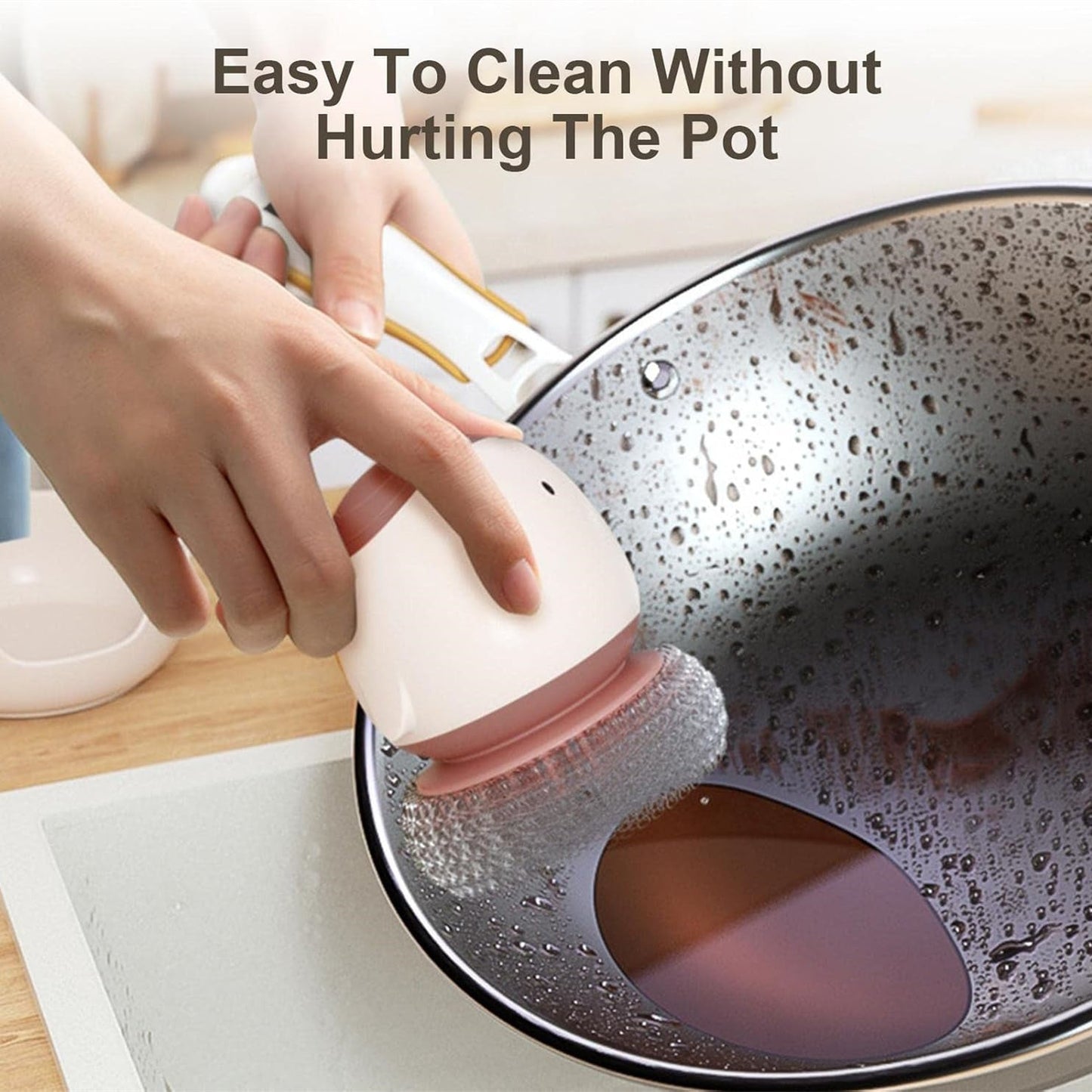 ⏰ Super Discount 🌟  Automatic liquid filling dishwashing brush