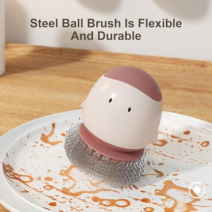 ⏰ Super Discount 🌟  Automatic liquid filling dishwashing brush