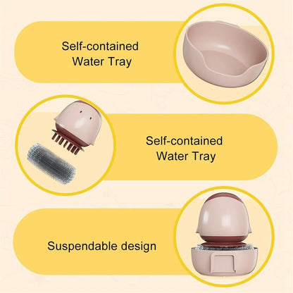 ⏰ Super Discount 🌟  Automatic liquid filling dishwashing brush